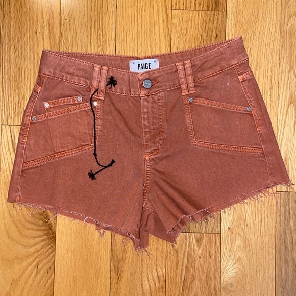NWOT Paige Mayslie Utility Short in Muted Clay in size 26 - Picture 6 of 11
